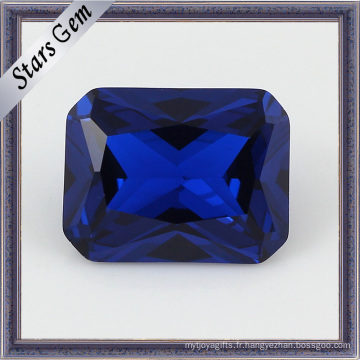 Prix ​​d&#39;usine pour Rectangle Cut Blue Sapphire Stone
